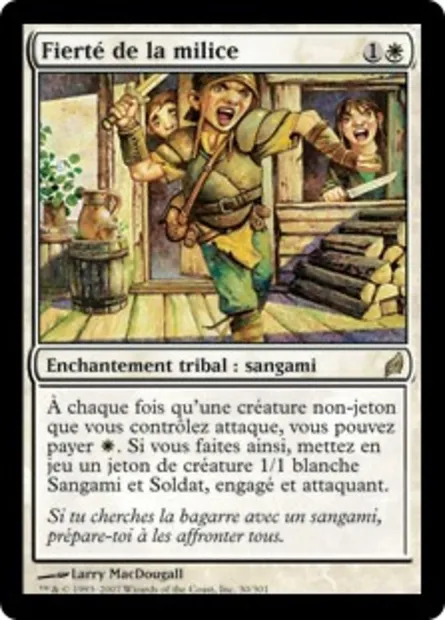Fierté de la milice, carte Magic LRW 30 — extension Lorwyn