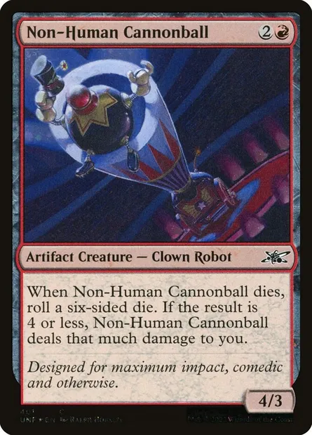 Non-Human Cannonball, Magic card UNF 401 — Unfinity set