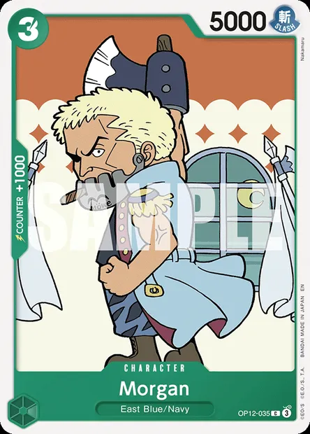 Morgan, One Piece card OP12-035 — LEGACY OF THE MASTER set