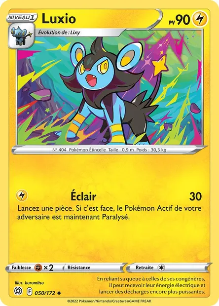Luxio, carte Pokémon BRS 050 — extension Stars Étincelantes