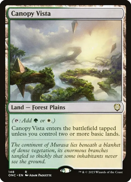 Canopy Vista, Magic card ONC 148 — Phyrexia: All Will Be One Commander set