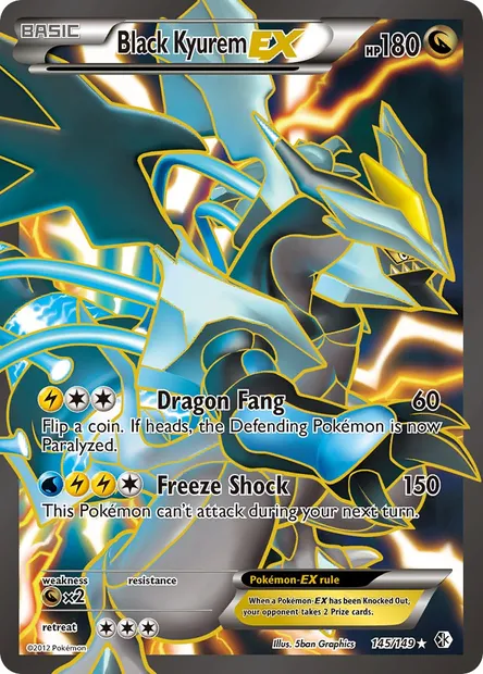 Black Kyurem-EX, Pokémon card BCR 145 — Boundaries Crossed set