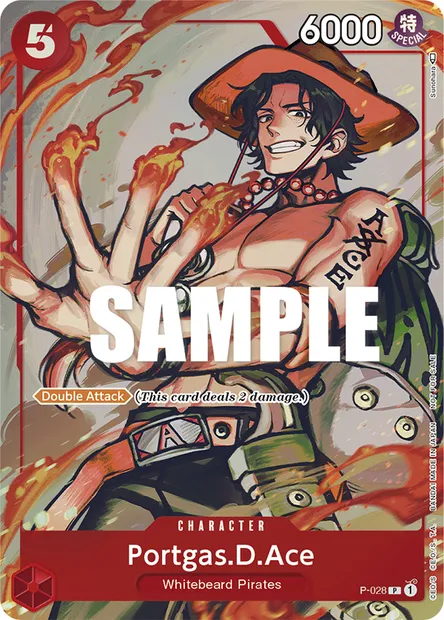 Portgas.D.Ace, One Piece card P-028 — Promotion card set