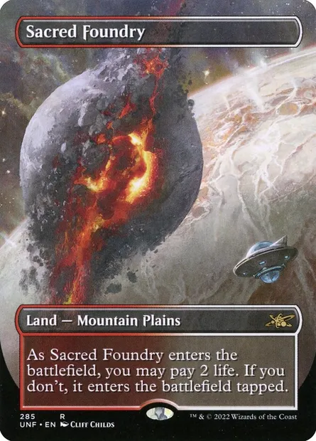 Sacred Foundry, Magic card UNF 285 — Unfinity set