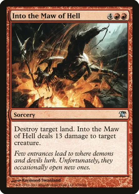 Into the Maw of Hell, Magic card ISD 150 — Innistrad set