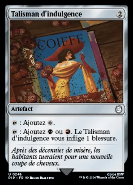 Talisman d'indulgence, carte Magic PIP 248 — extension Fallout