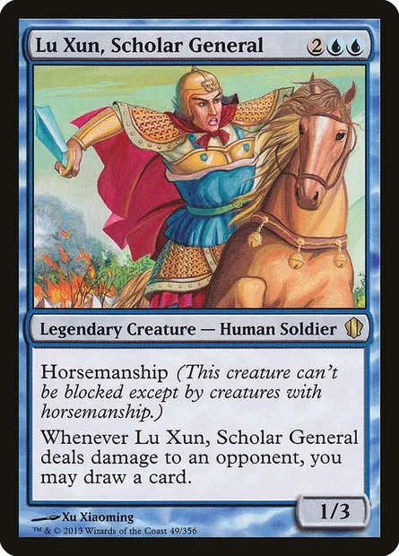 Lu Xun, Scholar General, Magic card C13 49 — Commander 2013 set