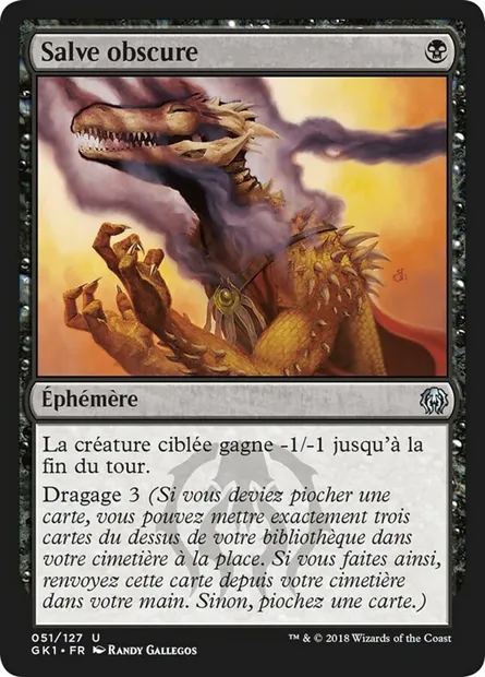 Salve obscure, carte Magic GK1 51 — extension GRN Guild Kit