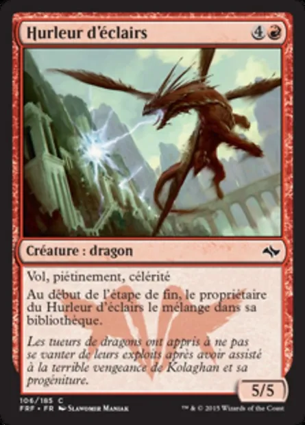 Hurleur d'éclairs, carte Magic FRF 106 — extension Destin reforgé