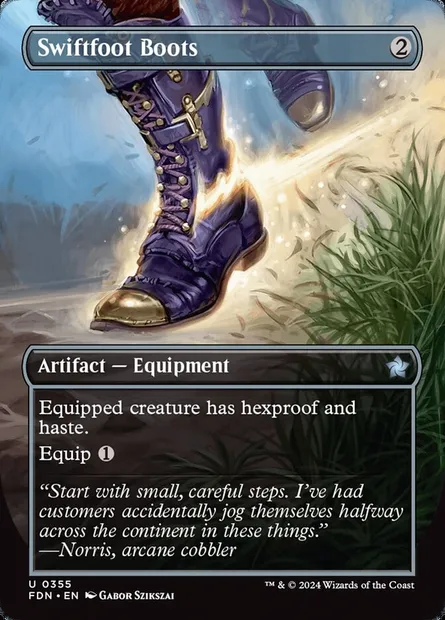 Swiftfoot Boots, Magic card FDN 355 — Foundations set