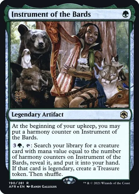 Instrument des bardes, carte Magic PAFR 190s — extension Adventures in the Forgotten Realms Promos