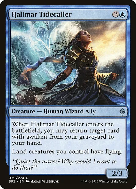 Halimar Tidecaller, Magic card BFZ 79 — Battle for Zendikar set