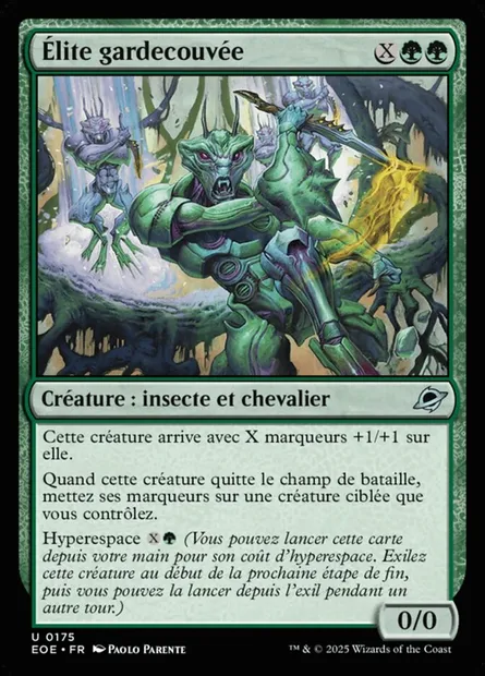 Élite gardecouvée, carte Magic EOE 175 — extension Edge of Eternities