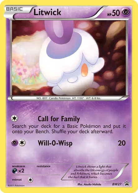 Litwick, Pokémon card BW 27 — BW Black Star Promos set