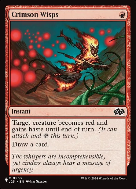 Crimson Wisps, Magic card PLST J25-533 — The List set