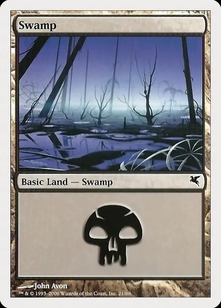 Swamp, Magic card PHUK 21 — Hachette UK set