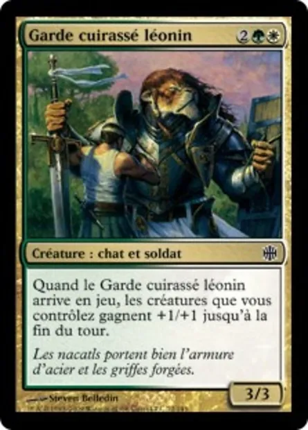Garde cuirassé léonin, carte Magic ARB 72 — extension La Renaissance d'Alara