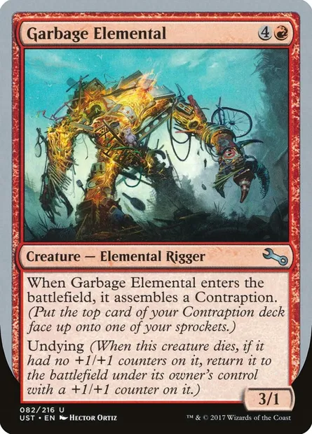 Garbage Elemental, carte Magic UST 82b — extension Unstable