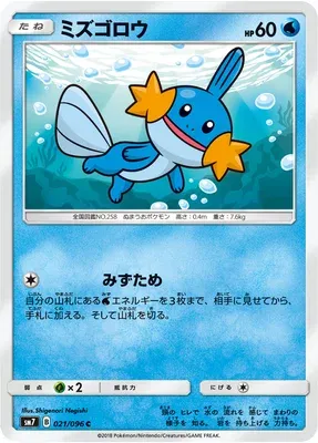 Mudkip, Pokémon card SM7 021 — Sky-Splitting Charisma set
