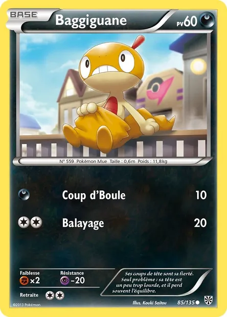 Baggiguane, carte Pokémon PLS 85 — extension Tempète Plasma