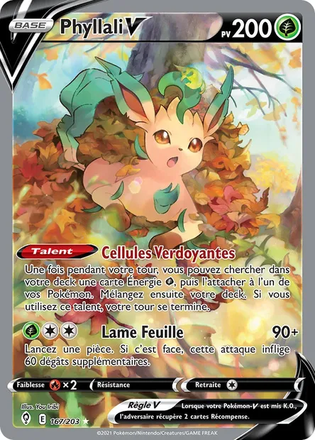 Phyllali V, carte Pokémon EVS 167 — extension Évolution Céleste