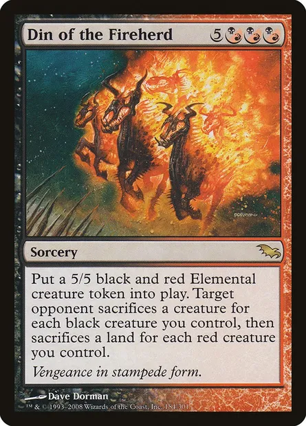 Din of the Fireherd, Magic card SHM 184 — Shadowmoor set