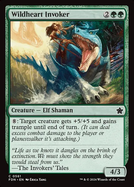 Wildheart Invoker, Magic card FDN 561 — Foundations set