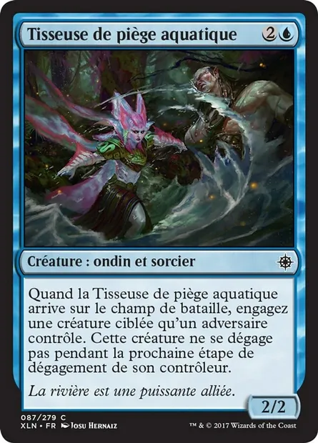Tisseuse de piège aquatique, carte Magic XLN 87 — extension Ixalan