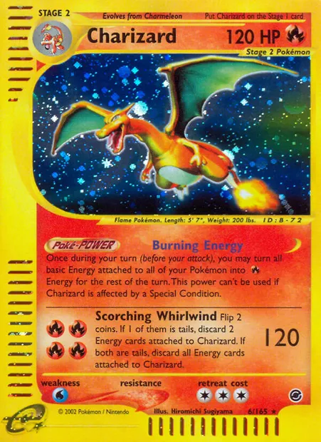 Charizard, Pokémon card EX 6 — Expedition Base Set set