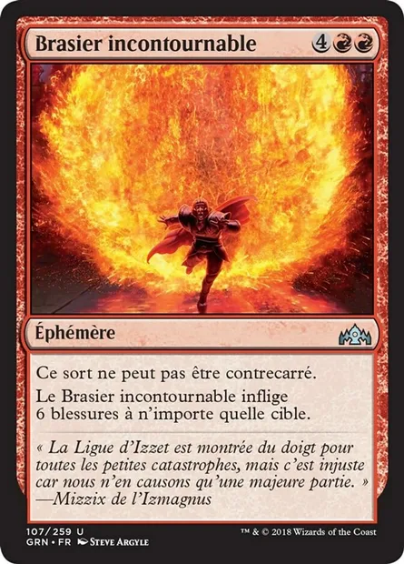 Brasier incontournable, carte Magic GRN 107 — extension Les Guildes de Ravnica