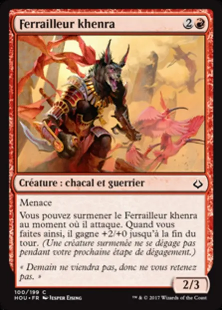 Ferrailleur khenra, carte Magic HOU 100 — extension L’âge de la destruction