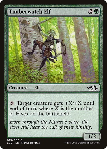 Timberwatch Elf, Magic card EVG 13 — Duel Decks Anthology: Elves vs. Goblins set