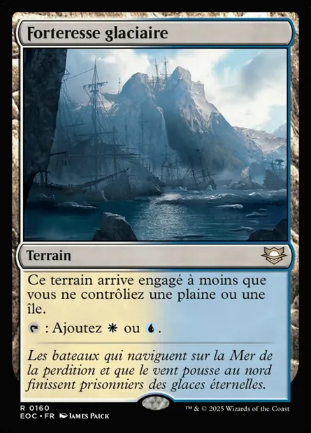 Forteresse glaciaire, carte Magic EOC 160 — extension Edge of Eternities Commander