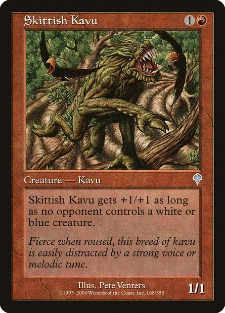 Skittish Kavu, Magic card INV 168 — Invasion set