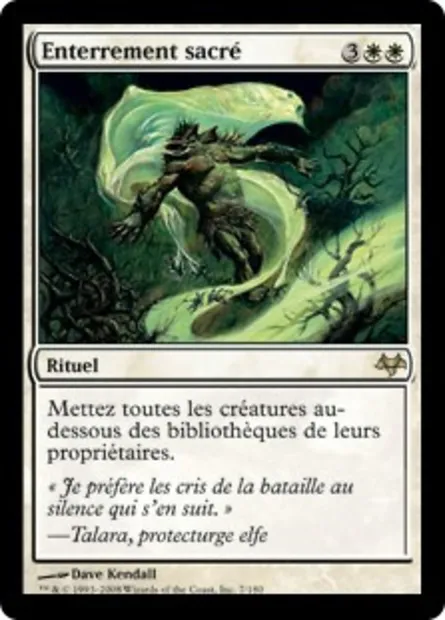 Enterrement sacré, carte Magic EVE 7 — extension Coucheciel