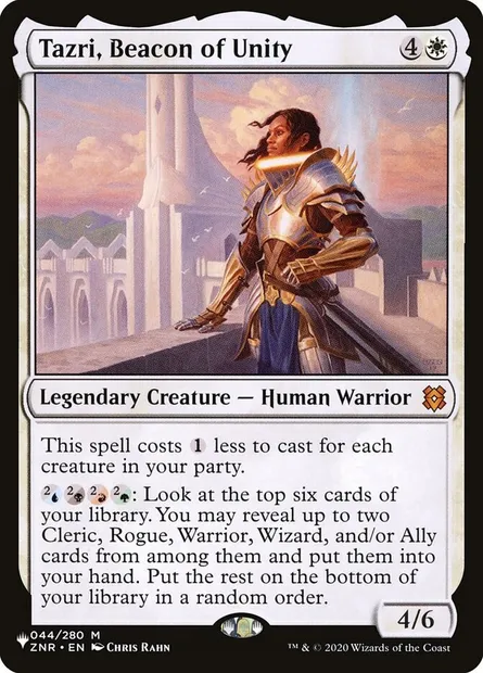 Tazri, Beacon of Unity, Magic card PLST ZNR-44 — The List set