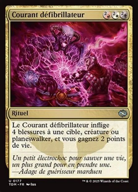 Courant défibrillateur, carte Magic TDM 177 — extension Tarkir: Dragonstorm