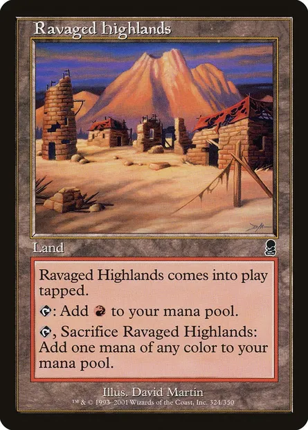 Ravaged Highlands, Magic card ODY 324 — Odyssey set