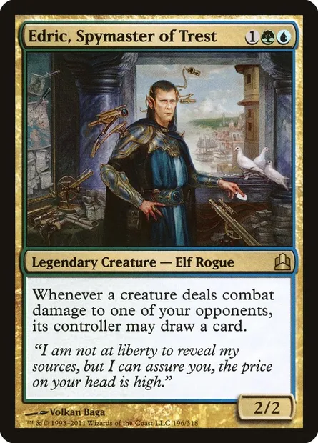 Edric, Spymaster of Trest, Magic card CMD 196 — Commander 2011 set