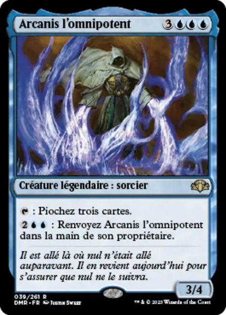 Arcanis l'omnipotent, carte Magic DMR 39 — extension Dominaria Remastered