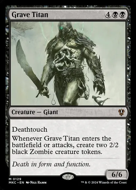 Grave Titan, Magic card MKC 129 — Murders at Karlov Manor Commander set
