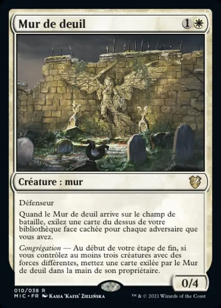 Mur de deuil, carte Magic MIC 10 — extension Midnight Hunt Commander