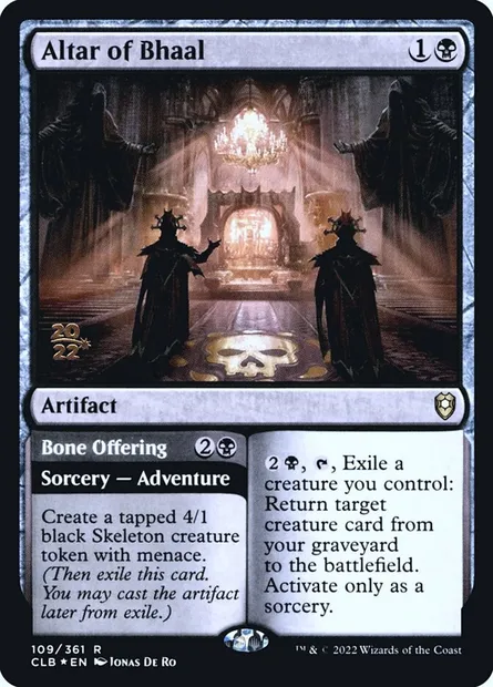 Altar of Bhaal // Bone Offering, Magic card PCLB 109s — Battle for Baldur's Gate Promos set