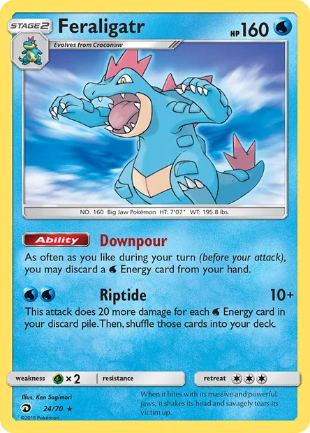 Feraligatr, Pokémon card DRM 24 — Dragon Majesty set