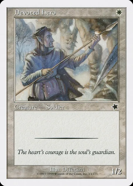Devoted Hero, Magic card S99 13 — Starter 1999 set