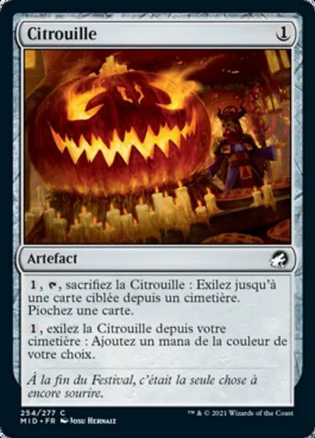 Citrouille, carte Magic MID 254 — extension Innistrad : chasse de minuit
