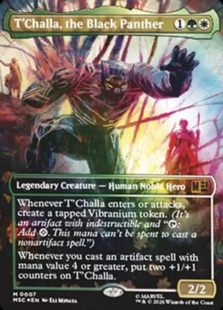 T'Challa, the Black Panther, Magic card MSC 7 — Marvel Super Heroes Commander set