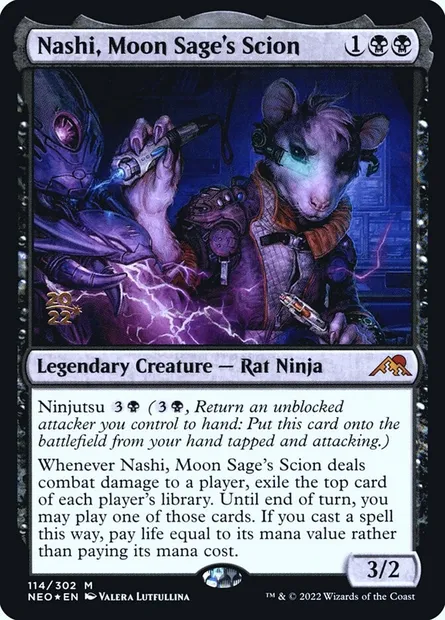 Nashi, Moon Sage's Scion, Magic card PNEO 114s — Kamigawa: Neon Dynasty Promos set