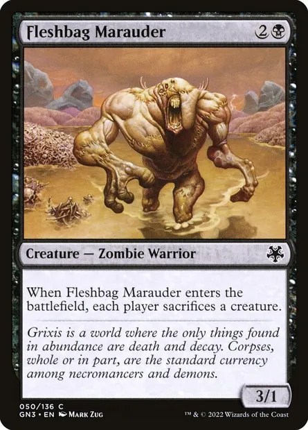 Fleshbag Marauder, Magic card GN3 50 — Game Night: Free-for-All set