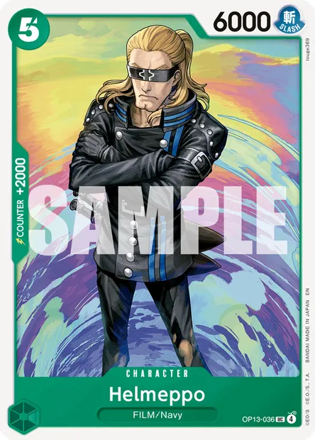Helmeppo, One Piece card OP13-036 — CARRYING ON HIS WILL set